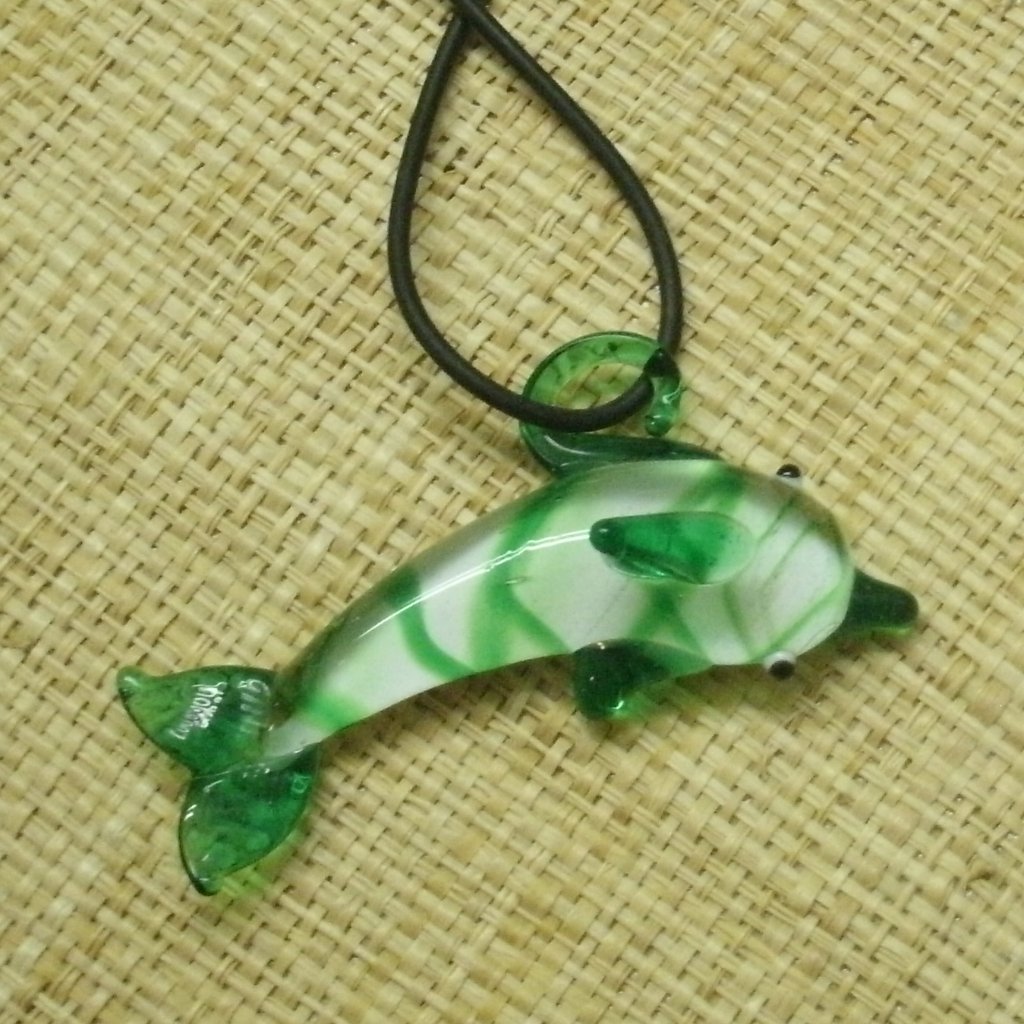 Murano Glass Dolphin Pendant Necklace